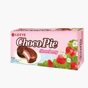 Печенье глазир.lotte choco pie с клубн