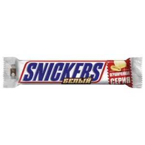 Батончик шоко.snickers white,россия