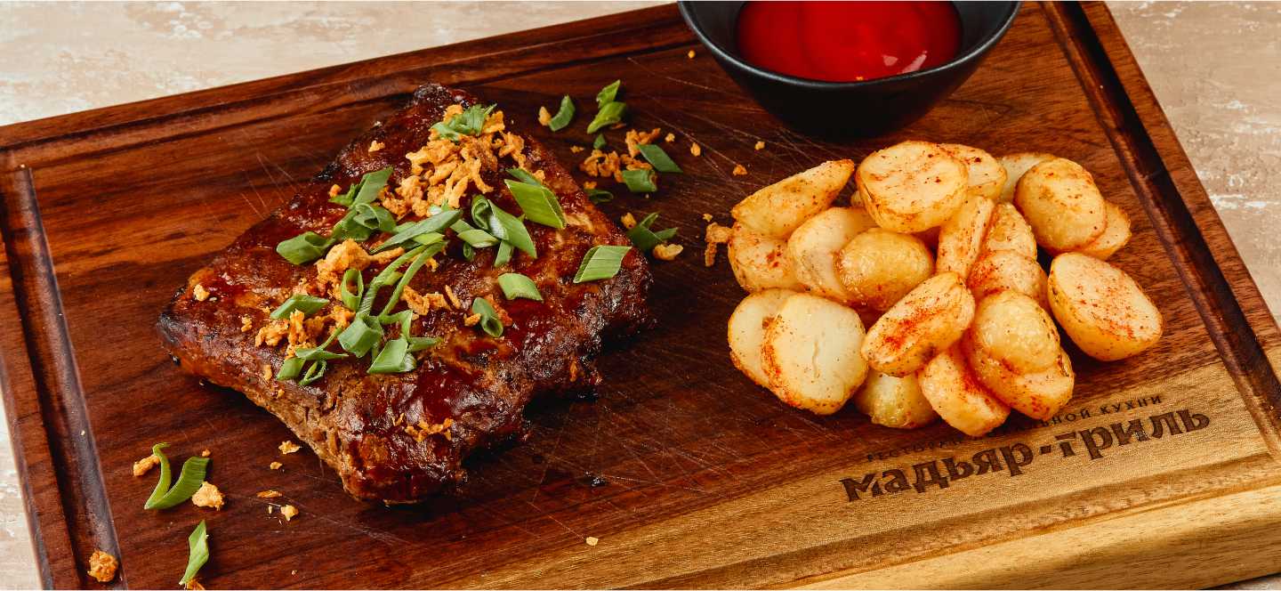 Свиные рёбра в соусе BBQ