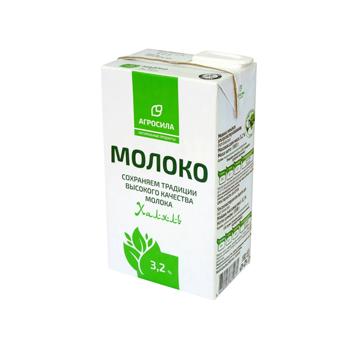 Молоко Агросила 1л 3,2% т/пак ультрапаст