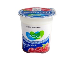 Йогурт Lactica греческий 120г малина
