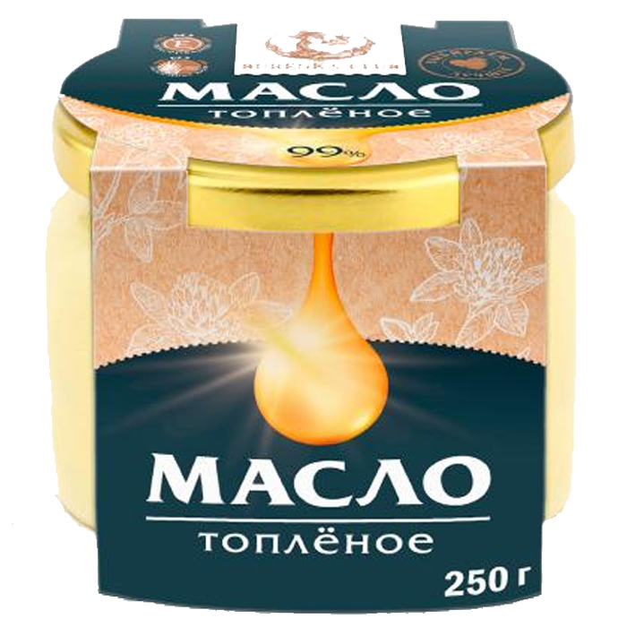 Масло топленое Буренка клаб 99% ст/б 250