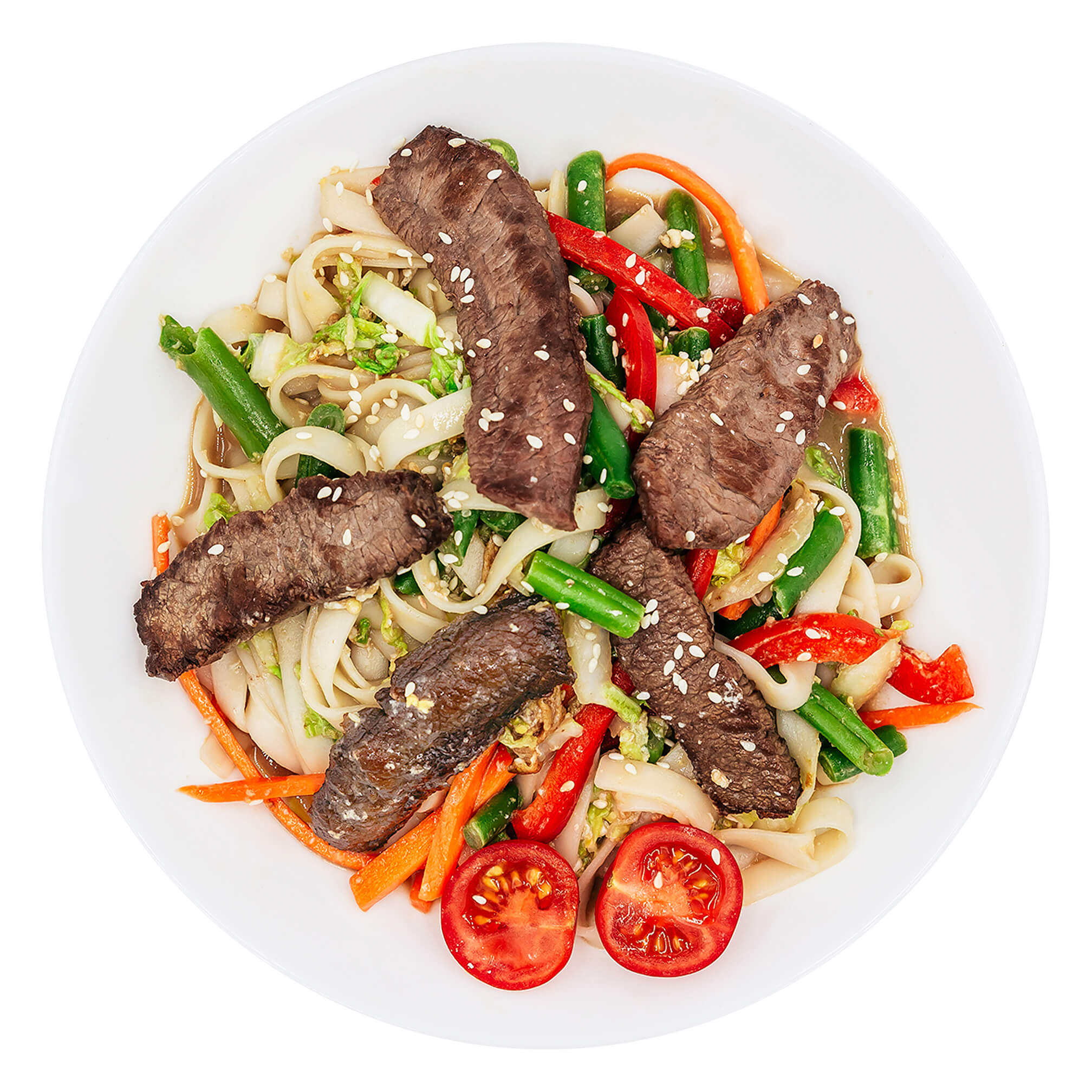 Wok удон с говядиной