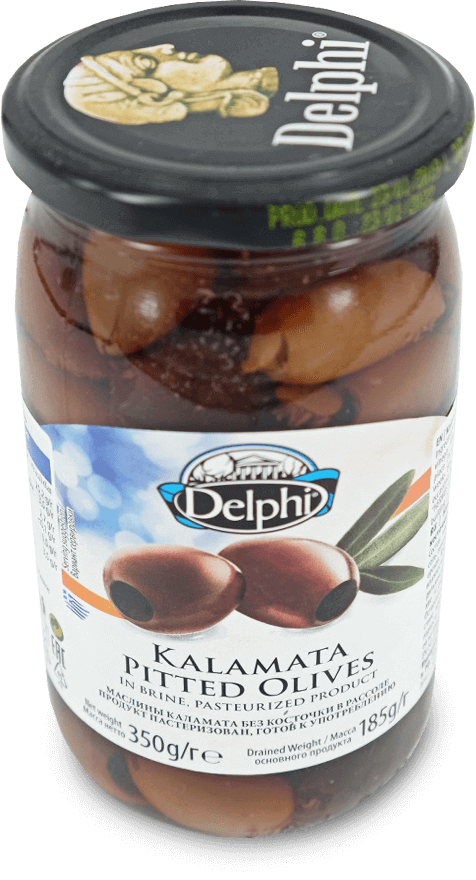 Маслины Delphi Каламата б/к 350гр ст/б