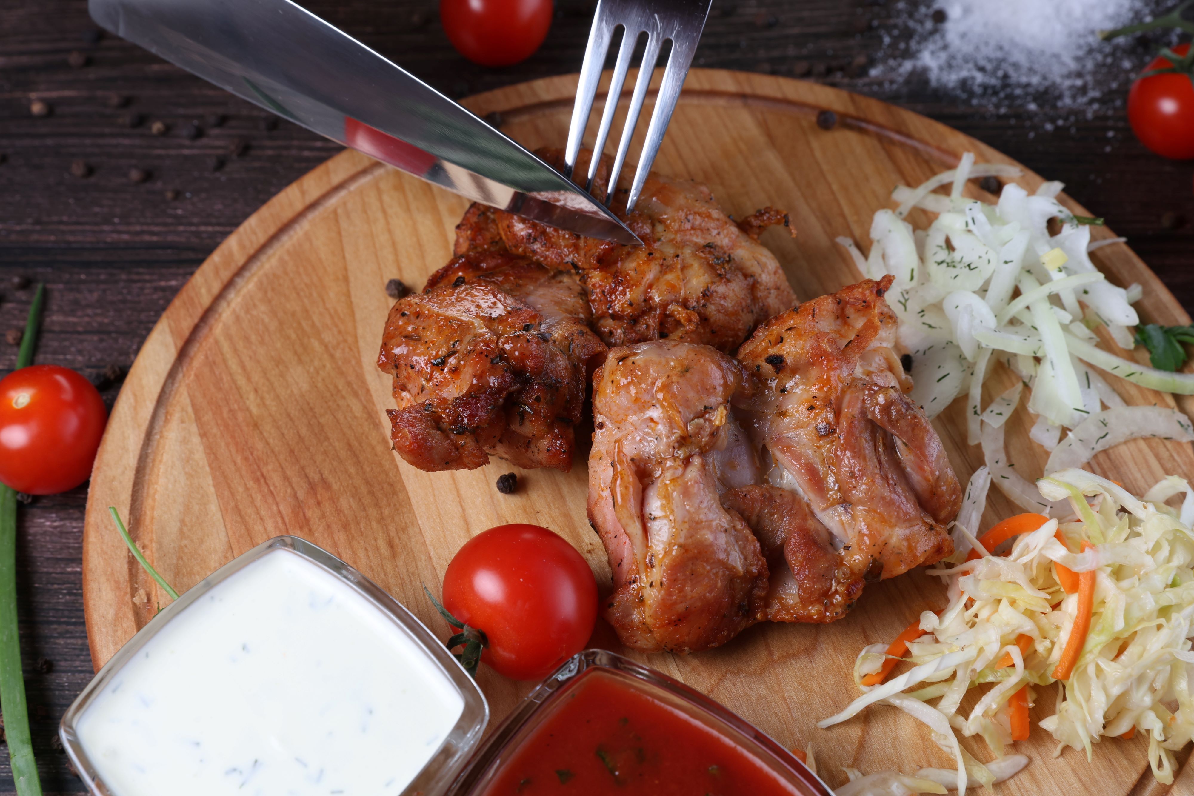 Шашлык из куриного бедра без кости