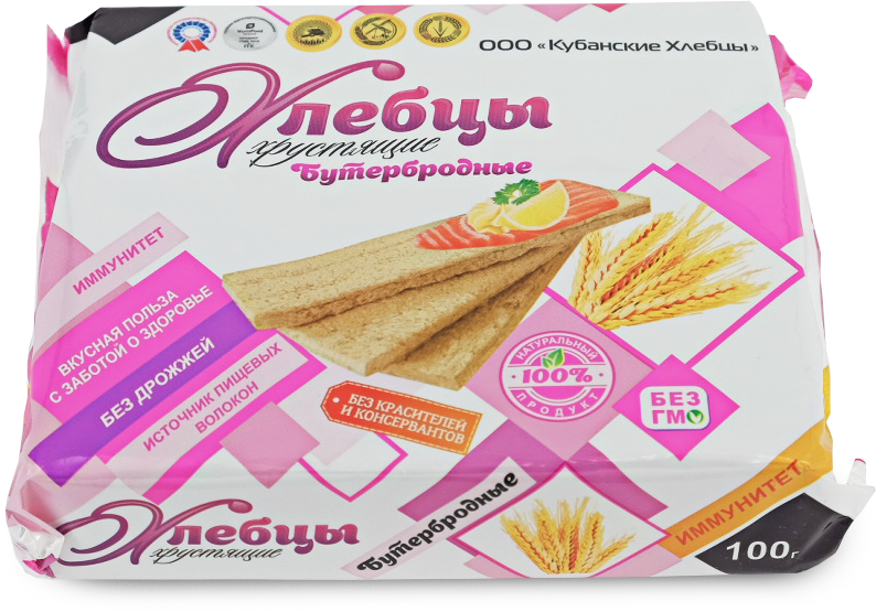 Хлебцы Кубанские 100гр бутербродные