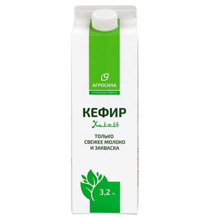 Кефир Агросила 900гр 3,2% т/пак