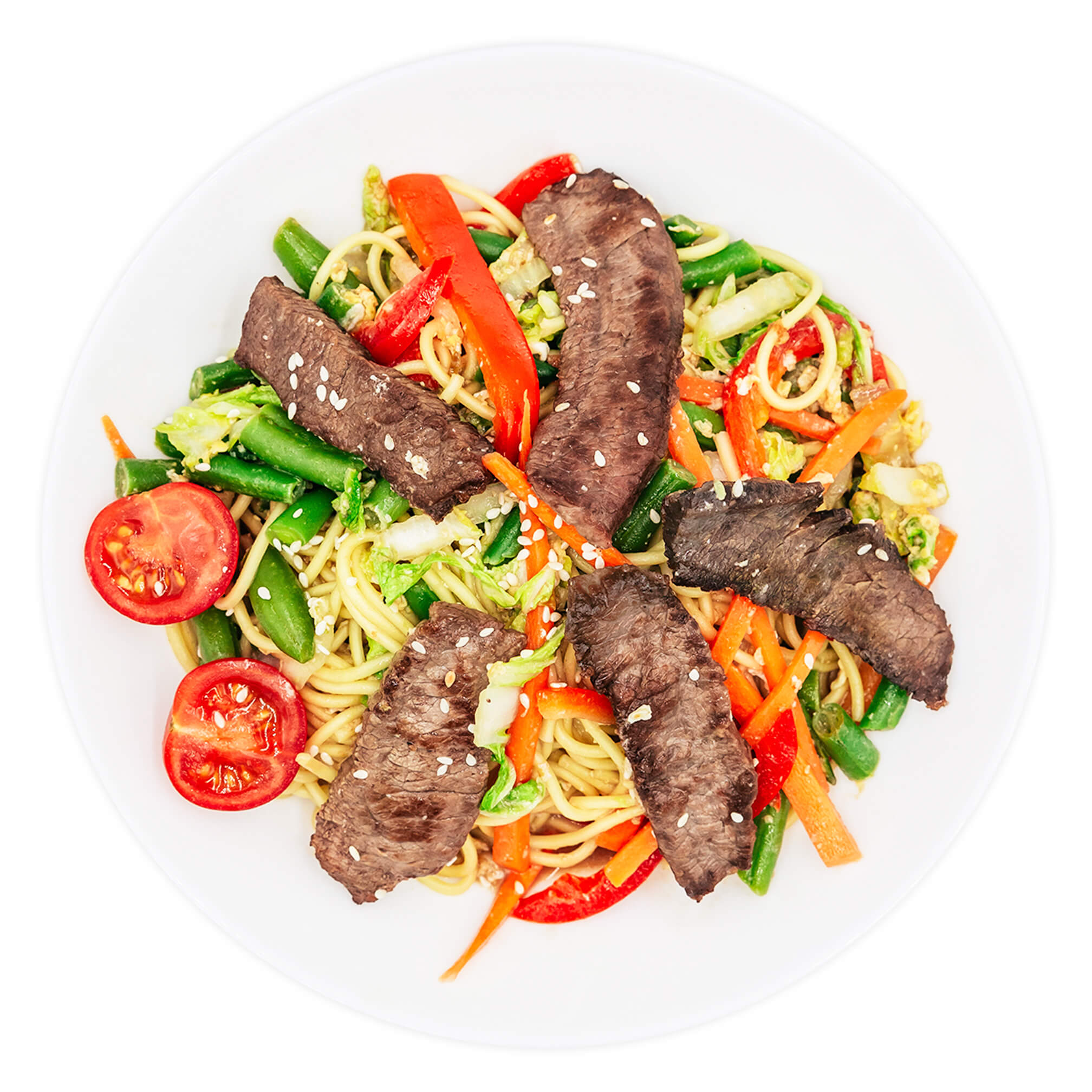 Wok рамён с говядиной
