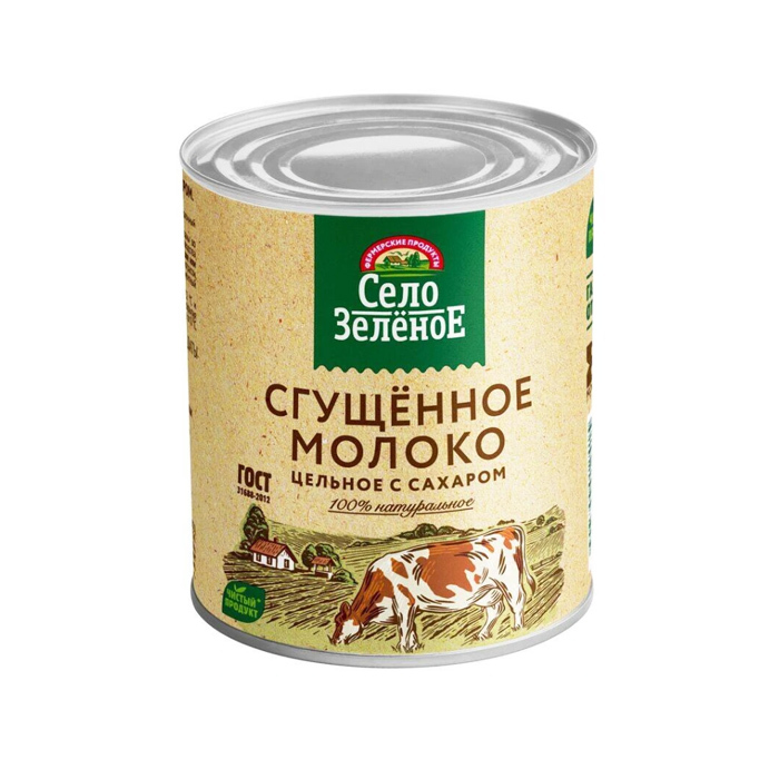 Молоко сгущенное Село зеленое 370гр 8,5%