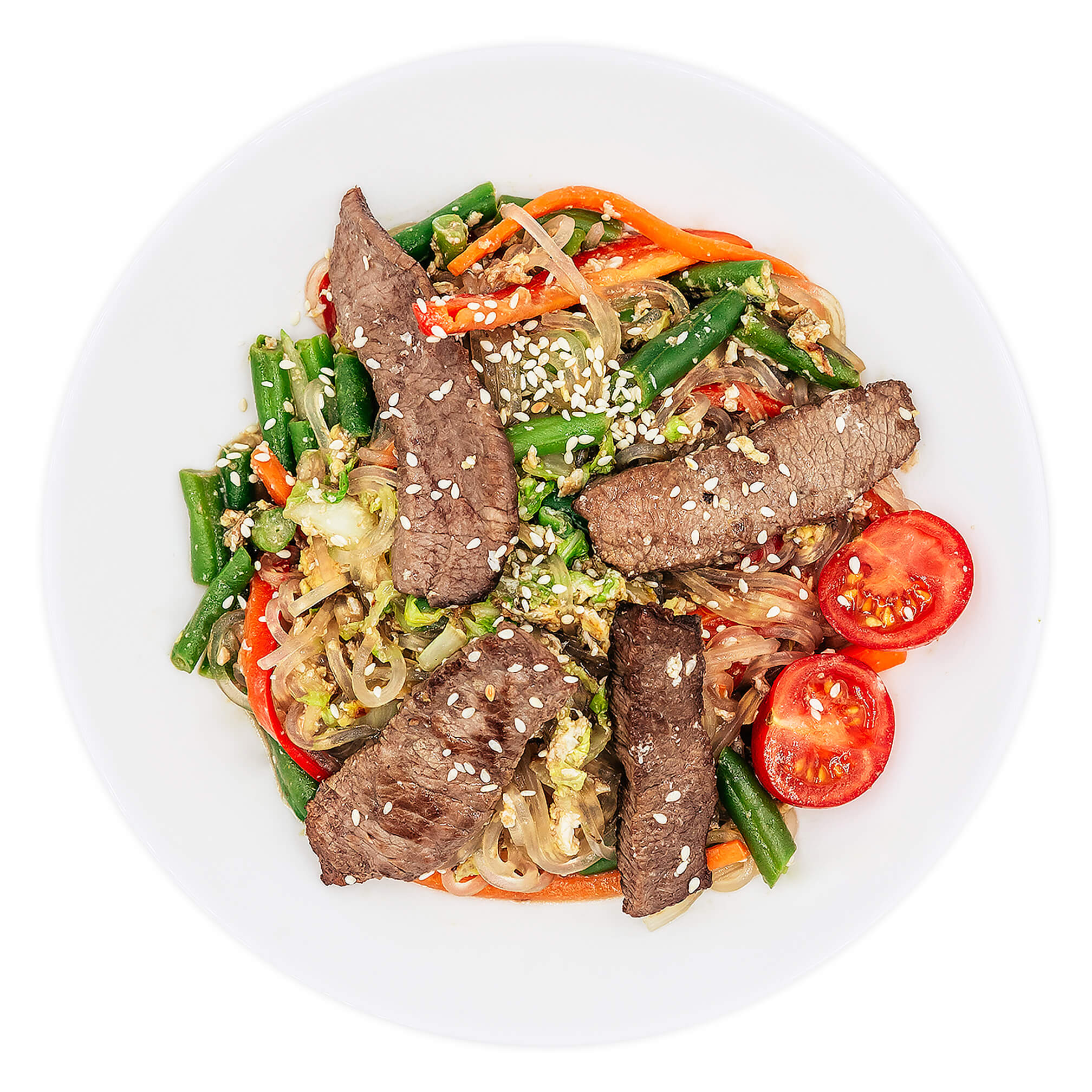 Wok фунчёза с говядиной