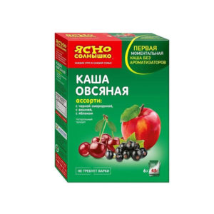 Каша овсяная.ассорти №3 45гр/6шт