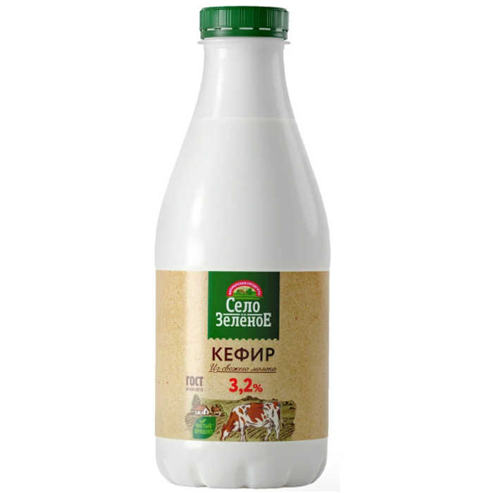 Кефир Село зеленое 930гр 3,2% пэт