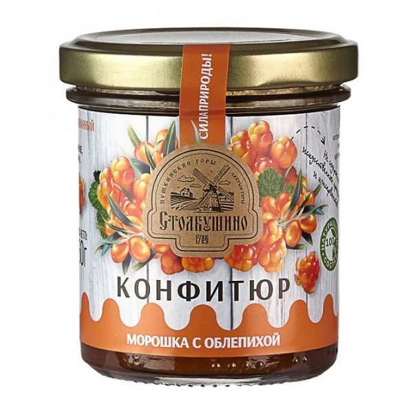 Конфитюр Столбушино 160гр морошка/облепи