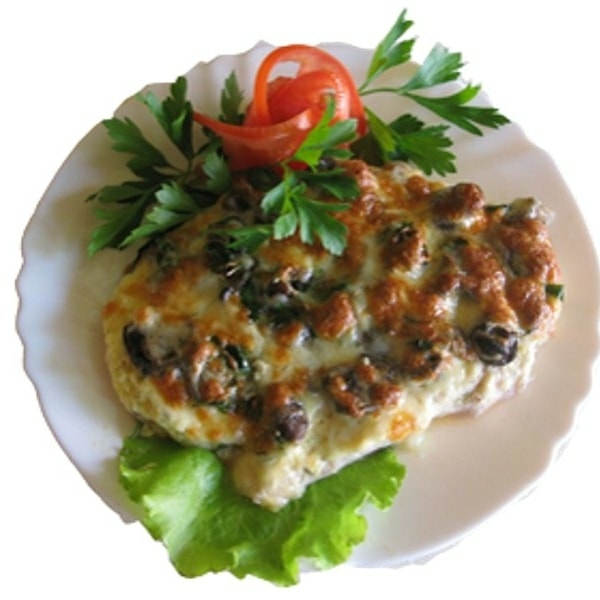 Мясо по-французски с грибами