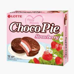 Печенье lotte choco pie strawberry