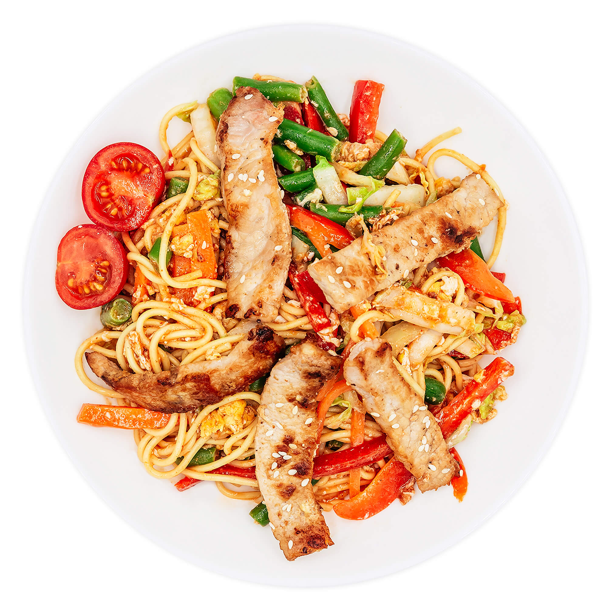 Wok рамён со свининой