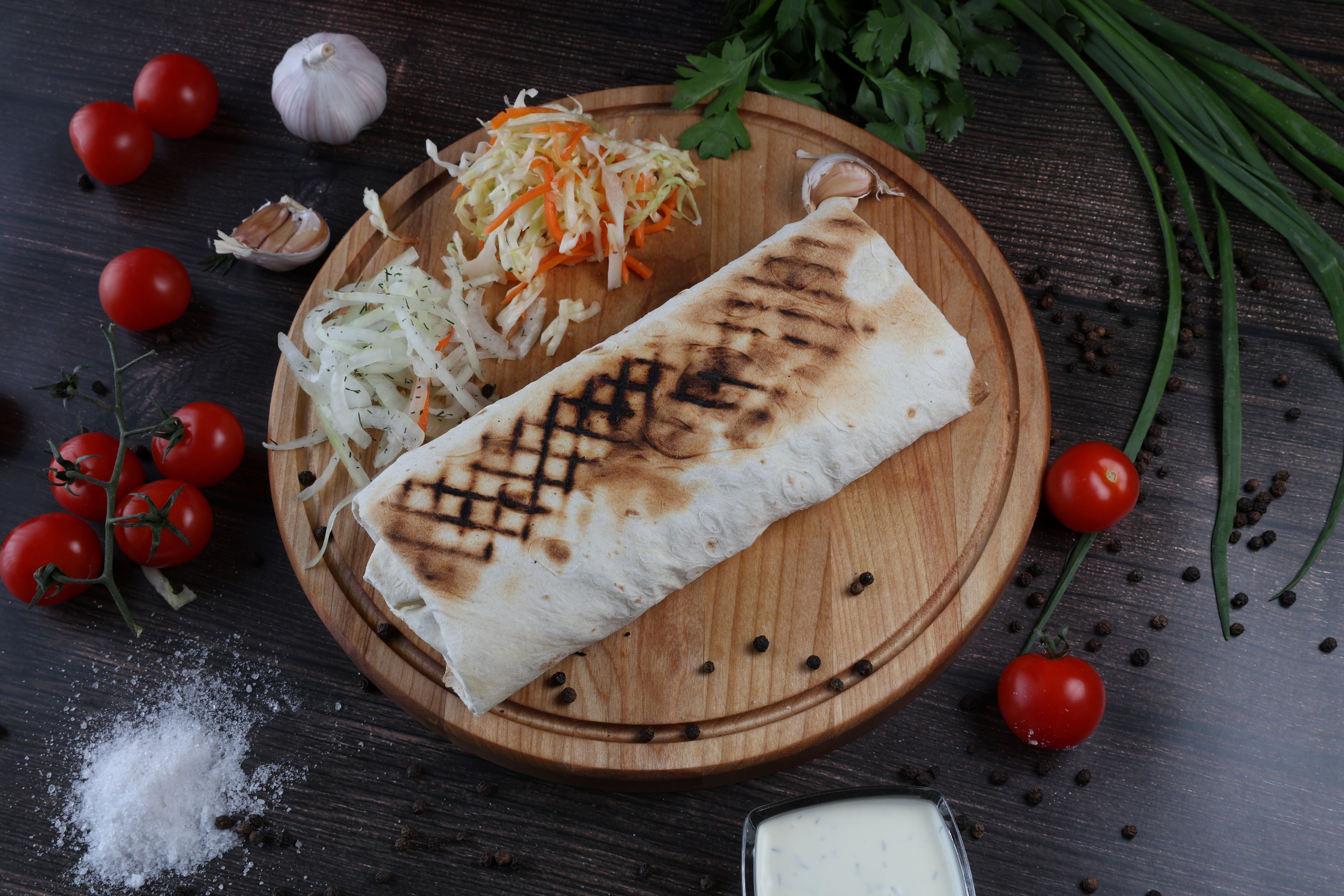 Шаурма со свининой маленькая
