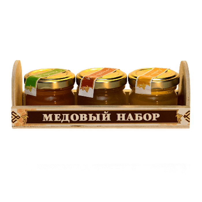 Мед набор 3*40гр липовый/цветоч/гречиш с