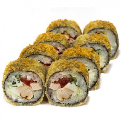 Жареный ролл с курицей