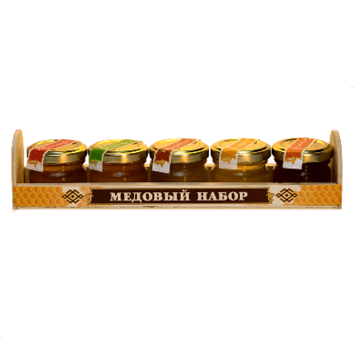 Мед набор 5*40гр ст/б цветоч/липов/гречи