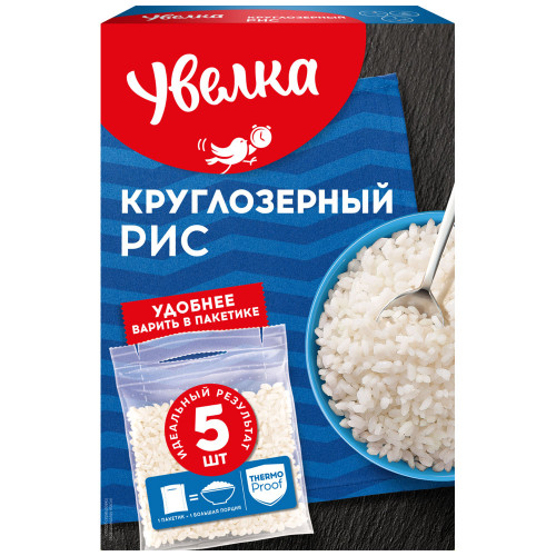 Крупа Увелка 5*80гр рис круглозерный