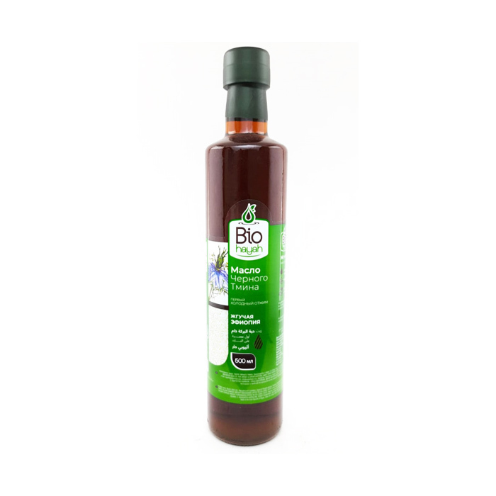 Масло черного тмина Bio hayah 500мл жгуч
