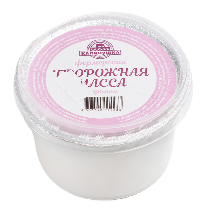 Масса творожная Калинушка с изюмом 200 г