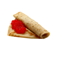Блин с красной икрой