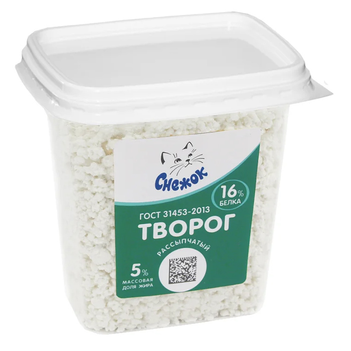 Творог Снежок 5% 350г пл/б