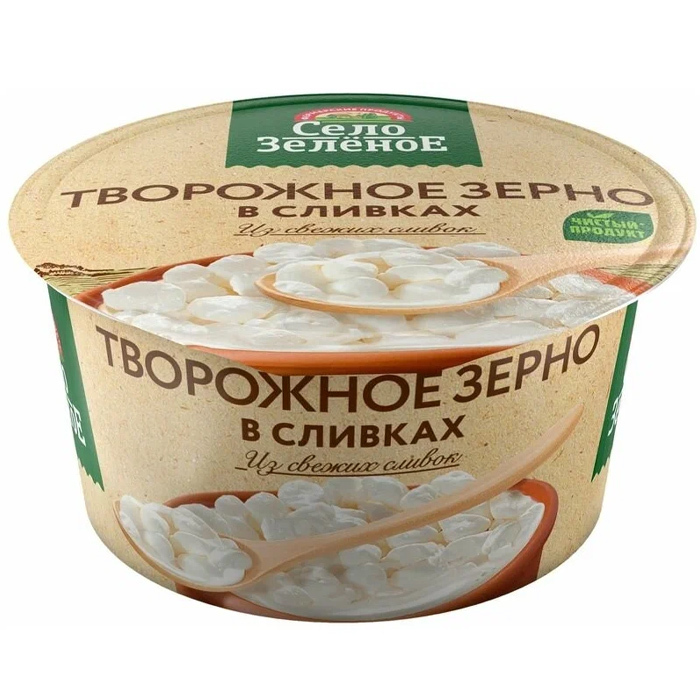 Творожное зерно в сливках Село зеленое