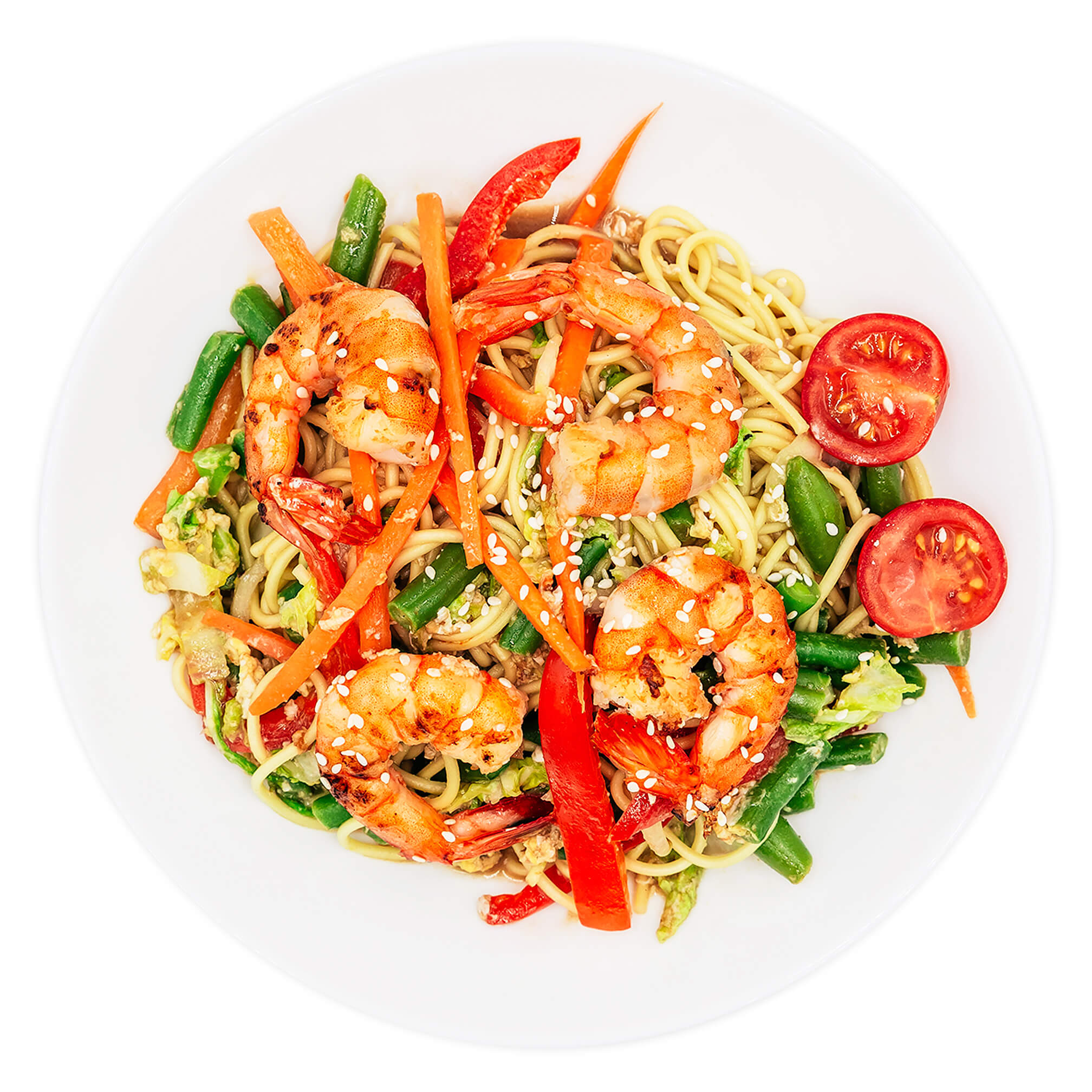 Wok рамён с креветкой