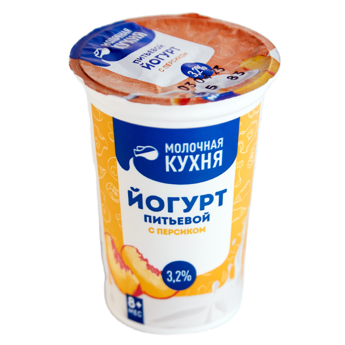 Йогурт Молочная кухня 240гр 3,2% персик